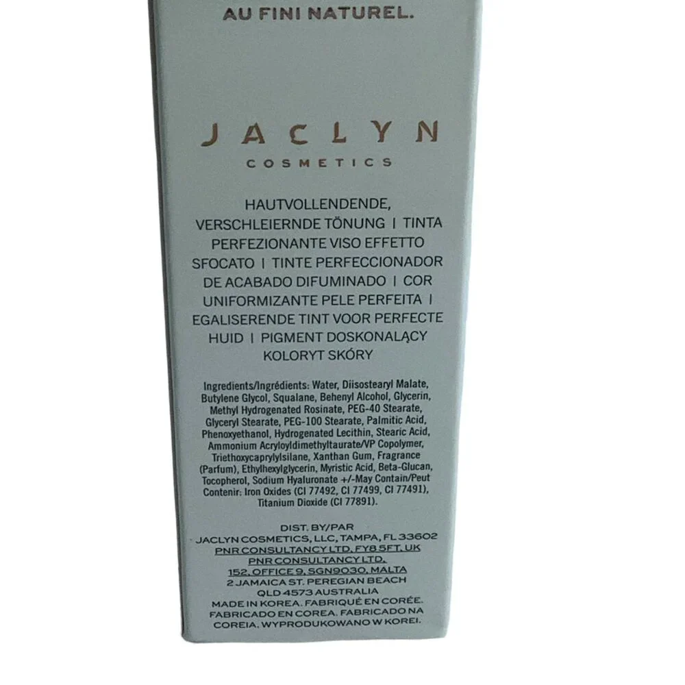 Jaclyn Cosmetics Skin Perfecting Blurring Tint Sheer Coverage Natural‎ Tan Deep